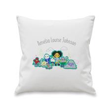 Personalised Moon and Me White Cushion